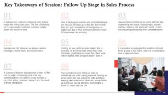Follow Up Stage In Sales Process Training Ppt Visual Idea