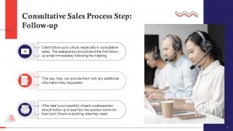 Following Up A Step In Consultative Sales Process Training Ppt