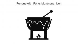 Fondue With Forks Monotone Icon In Powerpoint Pptx Png And Editable Eps Format