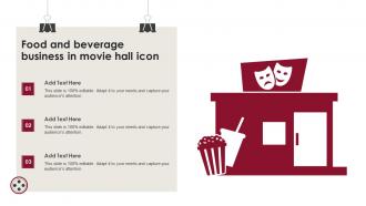Food And Beverage Business In Movie Hall Icon