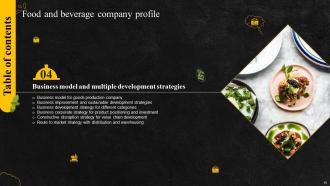 Food And Beverage Company Profile Powerpoint Presentation Slides Image Appealing