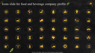 Food And Beverage Company Profile Powerpoint Presentation Slides Pre-designed Appealing