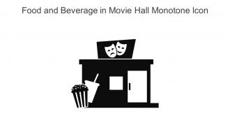 Food And Beverage In Movie Hall Monotone Icon In Powerpoint Pptx Png And Editable Eps Format