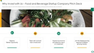 Food And Beverage Startup Company Pitch Deck Invest With Us Food And Beverage Startup
