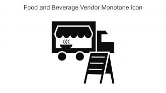Food And Beverage Vendor Monotone Icon In Powerpoint Pptx Png And Editable Eps Format