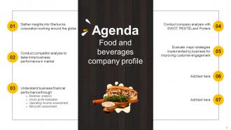Food And Beverages Company Profile Powerpoint Presentation Slides CP CD V Visual Captivating