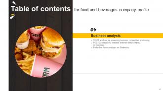 Food And Beverages Company Profile Powerpoint Presentation Slides CP CD V Customizable Aesthatic