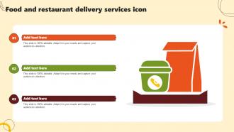 Food And Restaurant Delivery Services Icon
