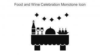 Food And Wine Celebration Monotone Icon In Powerpoint Pptx Png And Editable Eps Format