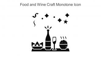 Food And Wine Craft Monotone Icon In Powerpoint Pptx Png And Editable Eps Format