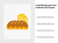 Food background icon of bread and cheese