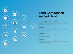 Food composition analysis tool ppt powerpoint presentation infographics templates