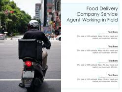 Food Delivery Company Service Agent Working In Field Infographic Template