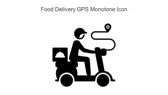 Food Delivery GPS Monotone Icon