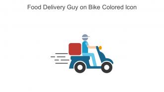 Food Delivery Guy On Bike Colored Icon In Powerpoint Pptx Png And Editable Eps Format