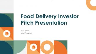 Food Delivery Investor Pitch Presentation PPT Summary ST AI