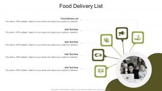 Food Delivery List In Powerpoint And Google Slides Cpb