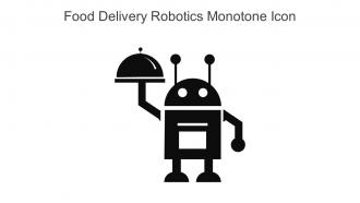 Food Delivery Robotics Monotone Icon In Powerpoint Pptx Png And Editable Eps Format