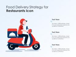 Food delivery strategy for restaurants icon