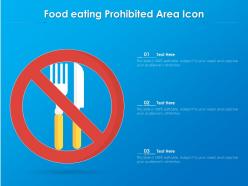 Food eating prohibited area icon
