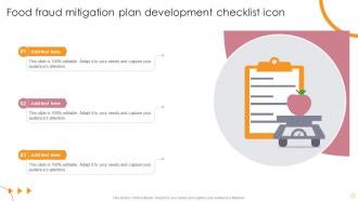 Food Fraud Mitigation Plan Development Checklist Icon
