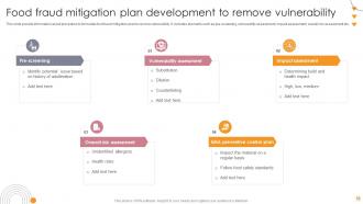 Food Fraud Mitigation Plan Template Powerpoint PPT Template Bundles Content Ready Designed