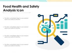 Food health and safety analysis icon