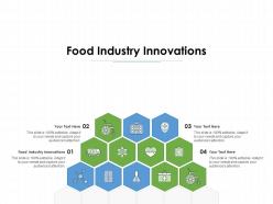 Food industry innovations ppt powerpoint presentation show graphics