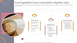 Food Ingredient Fraud Vulnerability Mitigation Plan