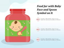 Food jar with baby face and spoon symbol on it