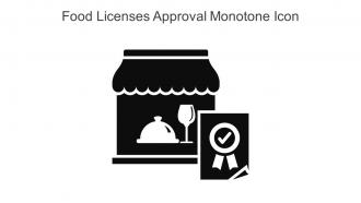 Food Licenses Approval Monotone Icon In Powerpoint Pptx Png And Editable Eps Format