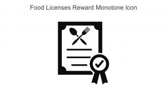 Food Licenses Reward Monotone Icon In Powerpoint Pptx Png And Editable Eps Format