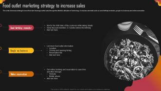 Food Outlet Marketing Strategy To Increase Sales