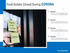 Food outlets closed during corona