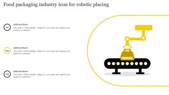 Food Packaging Industry Icon For Robotic Placing
