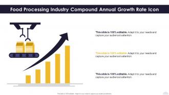 Food Processing Industry Compound Annual Growth Rate Icon