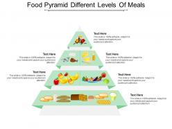 Food pyramid different levels of meals