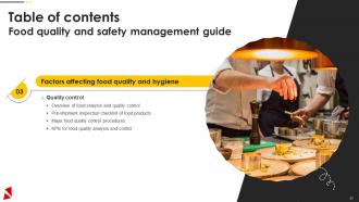 Food Quality And Safety Management Guide Powerpoint Presentation Slides Idea Compatible