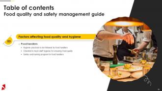 Food Quality And Safety Management Guide Powerpoint Presentation Slides Appealing Compatible