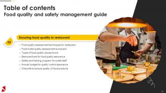 Food Quality And Safety Management Guide Powerpoint Presentation Slides Ideas Researched