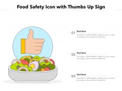 Food Safety Icon With Thumbs Up Sign