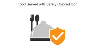 Food Served With Safety Colored Icon In Powerpoint Pptx Png And Editable Eps Format