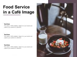 Food service in a cafe image