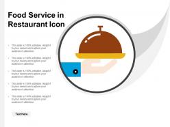 Food service in restaurant icon