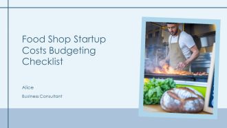 Food Shop Startup Costs Budgeting Checklist PPT Guidelines AT