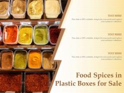 Food spices in plastic boxes for sale