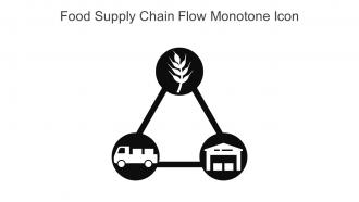 Food Supply Chain Flow Monotone Icon In Powerpoint Pptx Png And Editable Eps Format