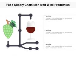 Food Supply Chain Icon With Wine Production