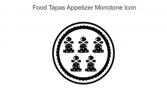 Food Tapas Appetizer Monotone Icon In Powerpoint Pptx Png And Editable Eps Format