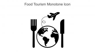 Food Tourism Monotone Icon In Powerpoint Pptx Png And Editable Eps Format